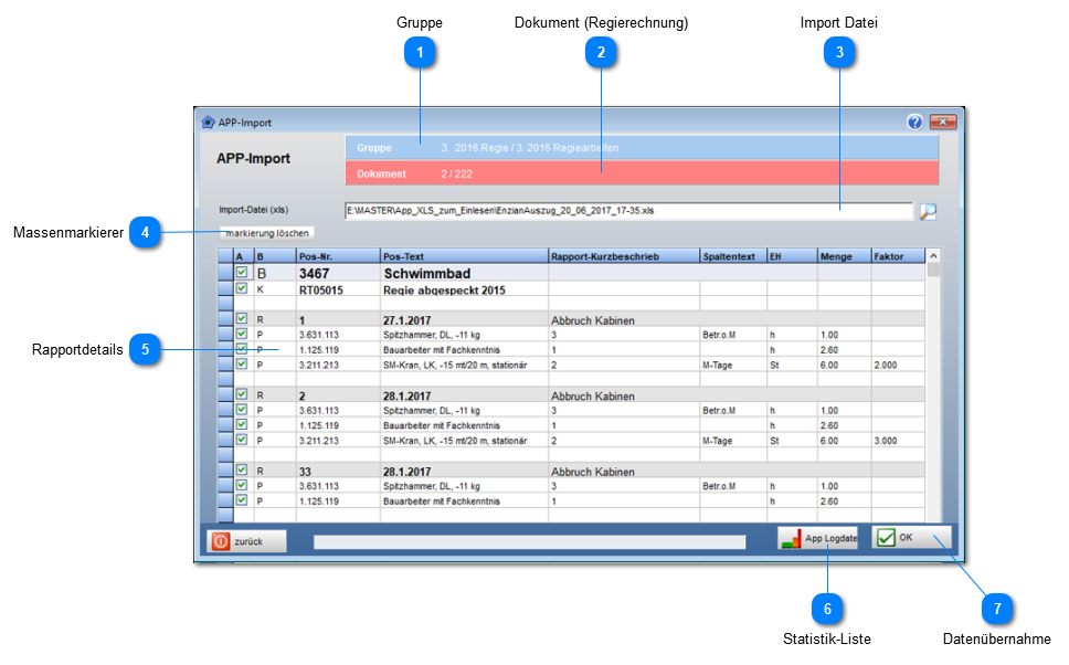 Rapport-Import
